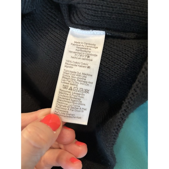 J.Crew Emilie Patch Pocket Lady Jacket Cardigan Black Gold Button BQ197 Sz M - Picture 9 of 9